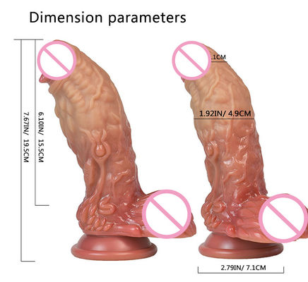 Realistic Silicone Phoenix 1.9 Inches Thick Dildos Prostate Massager With Suction Cup