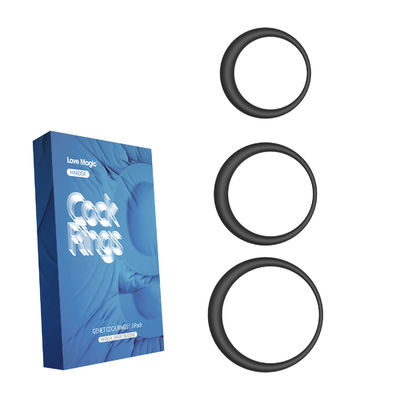 Premium Grade 3 Different Size Penis Cock Rings Soft Silicone For Better Sex