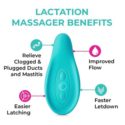 Vibrating Nipple Breast Warming Lactation Massager For Breastfeeding