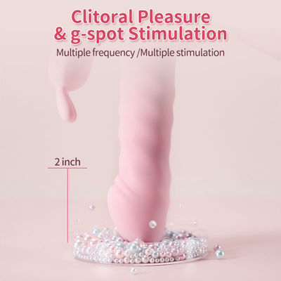 Women Thrusting Rabbit Dildo Vibrator With Independent Clitoral Stimulator