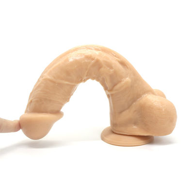 Medical Grade 10 Inch Silicone Rubber Penis Suction Cup Didldo