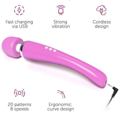 Powerful Personal Rechargeable Handheld Cordless Vibrating Wand Massager For Muscle