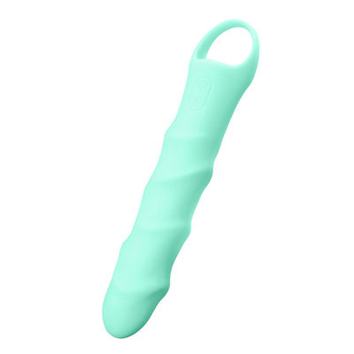 Full Silicone Sex Toy Waterproof IPX7 Womens Vibrator Light Green
