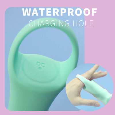 Full Silicone Sex Toy Waterproof IPX7 Womens Vibrator Light Green