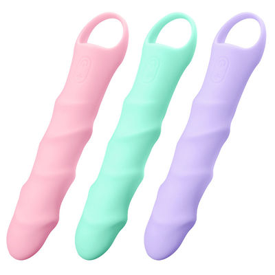Handheld Full Silicone Sex Toy IPX7 Penis G Spot Dildo Vibrator With 5 Speed