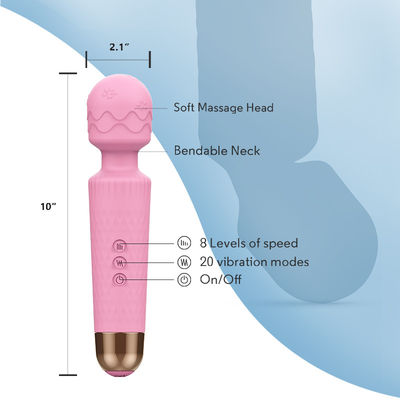 Portable Usb Mini Electric Massager Vibrator, 500mAh Battery Wand Massager