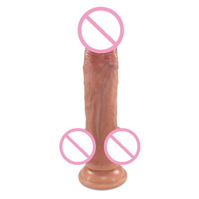 Big Size Suction Cup Dildo Sex Toy Soft Double Laryer Medical Grade Silicone For Women