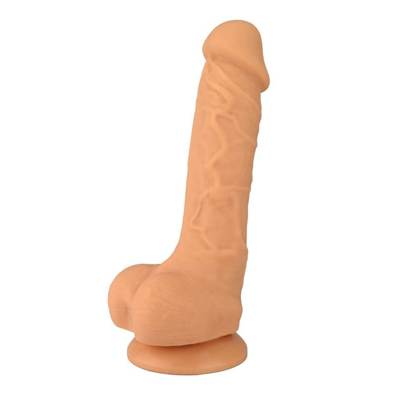 Medical Grade 8.27 Inch Artificial Penic Dildo Silicone Rubber Penis